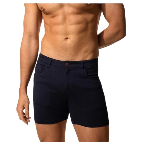 Elia Beachwear Men’s Ithaca Resort Shorts in Navy Blue Waist 32 - Picture 9 of 10